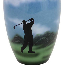 Golf Cremation Urn for Ashes - Close Up Detail Shown