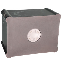 Claremont Cultured Marble Cremation Urn - Black - Bottom Opening Shown