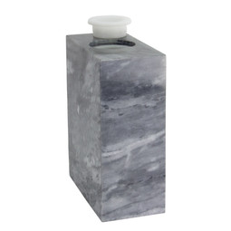 Cashmere Gray Marble Tower Urn - Bottom Opening Shown