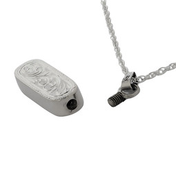 Silver Glyph Cremation Jewelry - Opening Shown