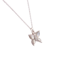 Butterfly Mother of Pearl Pendant and Necklace for Ashes