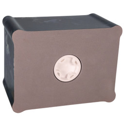 Claremont Cultured Marble Cremation Urn - Navy Blue - Bottom Opening Shown