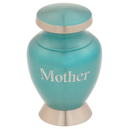 Shells Of The Sea Keepsake Urn by Silverlight Urns - Shown with Optional Direct Engraving Sample