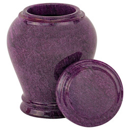 Purple Marble Extra Small Urn - Shown with Lid Off