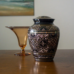 Black Elegance Brass Urn