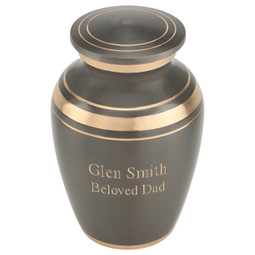 Dignity Gray Keepsake Cremation Urn with Engraving Sample