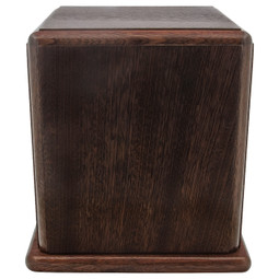 In the Woods Carved Wood Urn - Back View Shown