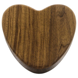 Devoted Heart Walnut Keepsake Urn Box