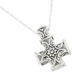 Greek Cross Companion Pendant for Ashes