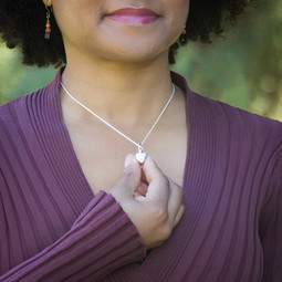 Small Heart Pendant and Necklace size