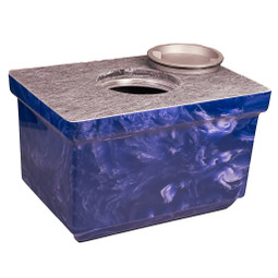 Cobalt Olympus Cultured Marble Urn - Opening in the Base