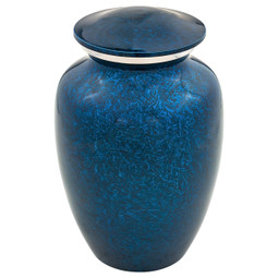 Starry Night Blue Urn for Ashes - Medium