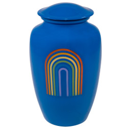 Bright Rainbow Cremation Urn