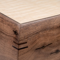 Radius Walnut Urn for Ashes - Detail View