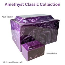 Amethyst Classic Cultured Marble Urn Collection - Pieces Sold Separately