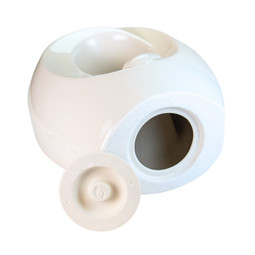 Inner Light Ceramic Urn Ivory - Opening and Cap / Stopper