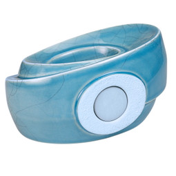 Inner Light Ceramic Extra Small Urn Blue - Bottom