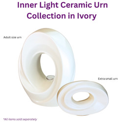 Inner Light Ivory Ceramic Urn Collection - All Items Sold Separately