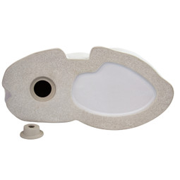 Ceramic Cat Urn for Ashes White - Bottom / Base