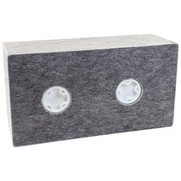 Carrera Cultured Marble Urn for Two - Bottom View