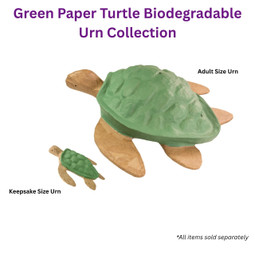 Paper Turtle Biodegradable Urn Collection - Green