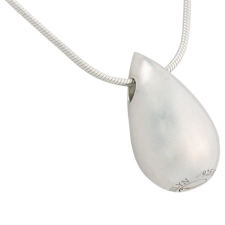 Sterling Silver Teardrop Pendant and Necklace for Ashes Remembrance