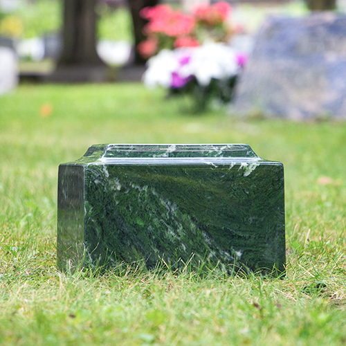 Verde Cultured Marble Cremation Urn for Ashes by MacKenzie