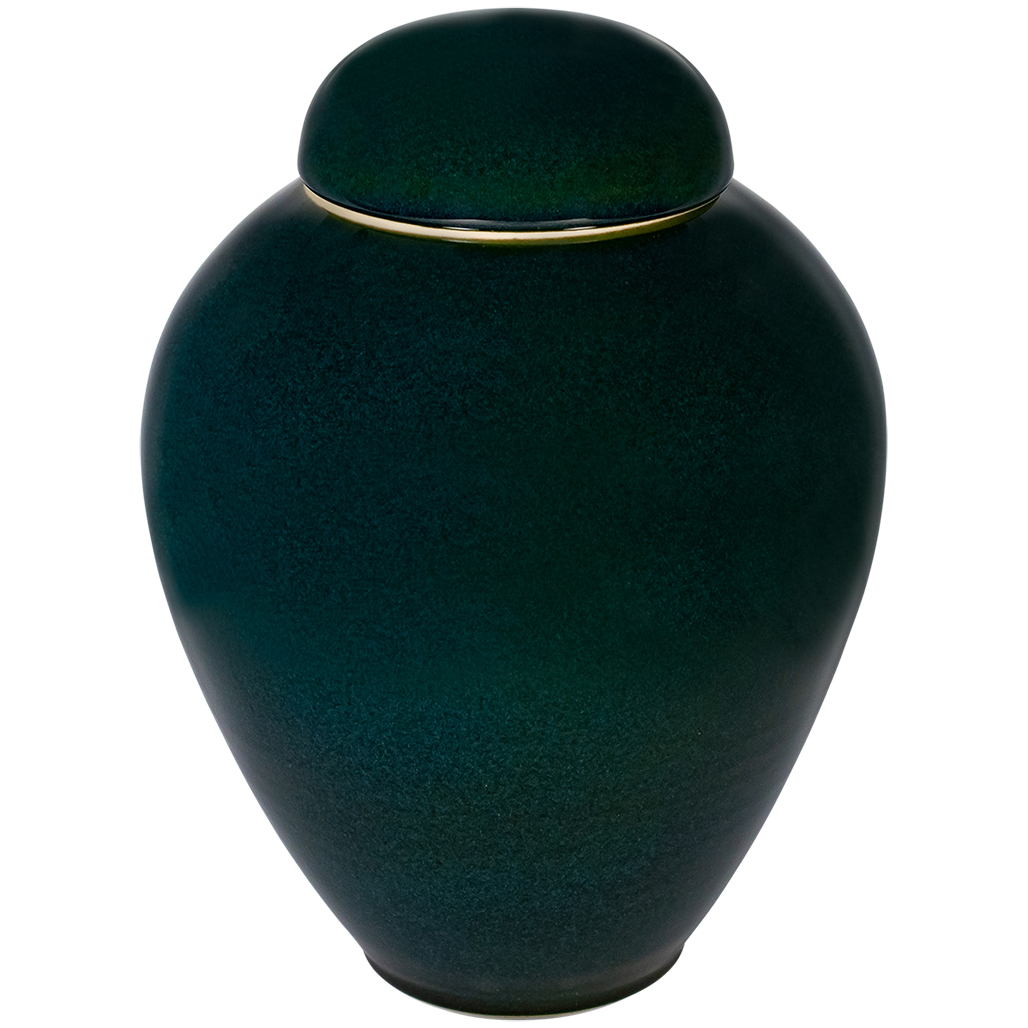 Premium Japanese Ceramic Cremation Urns, Imperial Blue