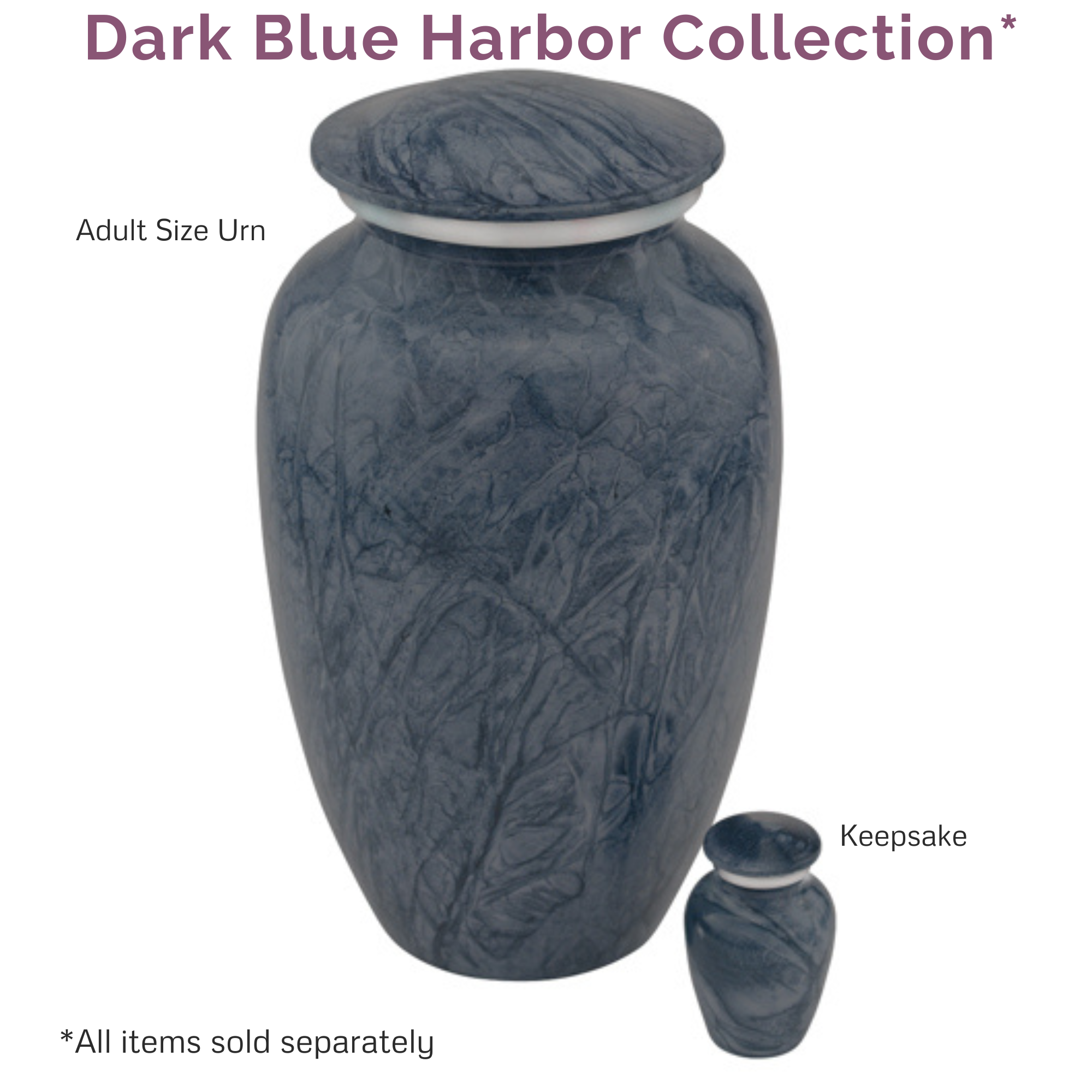 Motorcycle Cremation Urn - Midnight Blue