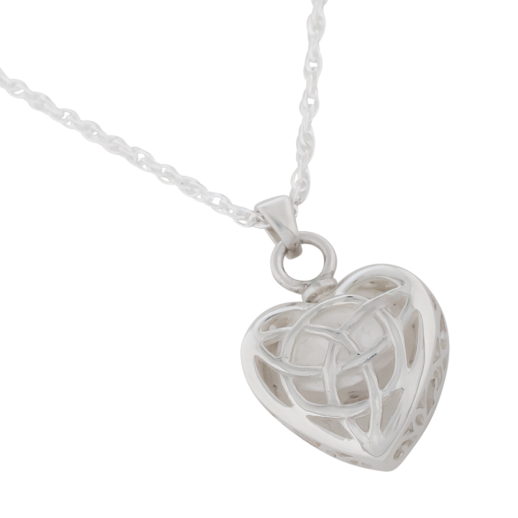 Celtic Heart Cremation Jewelry Pendant for Ashes