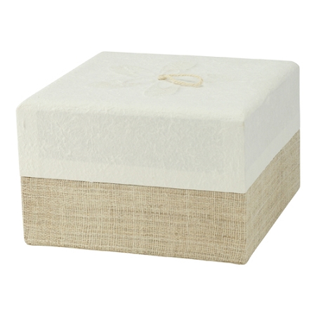 Embrace Earthurn Biodegradable Urn in White Hemp | Earth