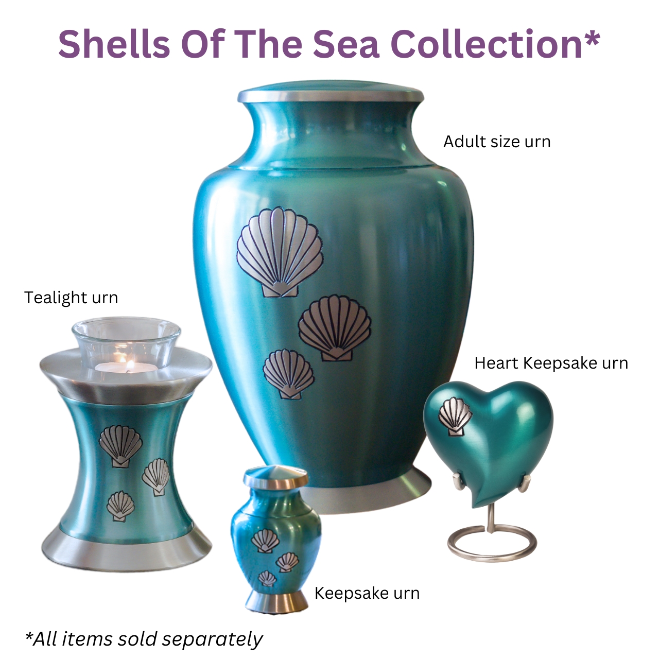 Shells Of The Sea Tealight Urn by Silverlight Urns - Main Image