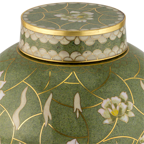 Pear Blossom Cloisonne Urn | Cremation Urn for Ashes