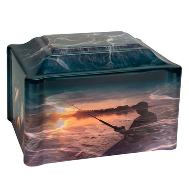 Fishing Panoramic Cremation Urn