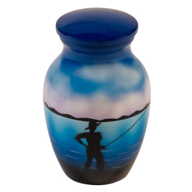 Fishing Keepsake Mini Urn for Ashes