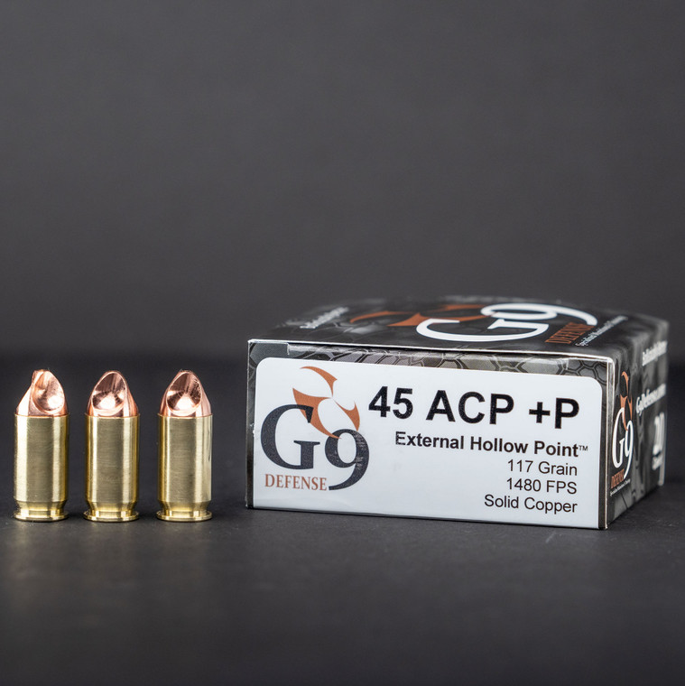 External Hollow Point 117gr +P .45 ACP