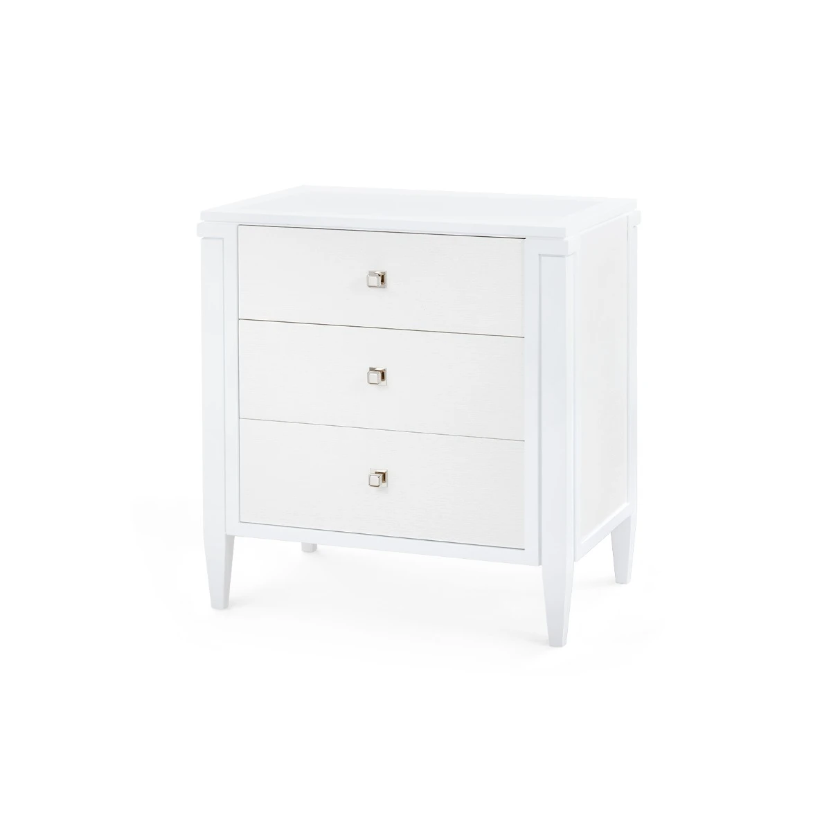 Kingston 3-Drawer Side Table, Soft White