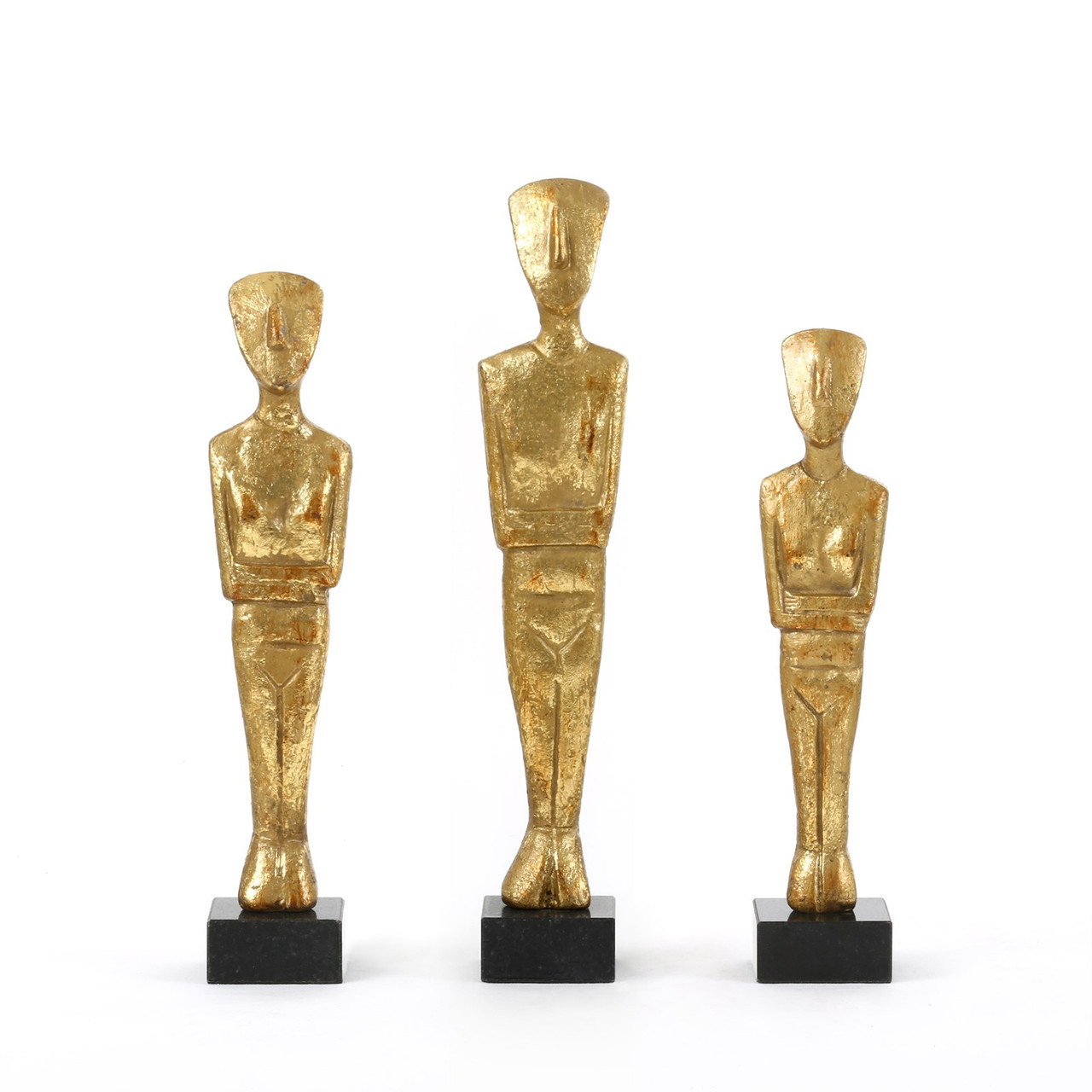 Lais Statues - Set of 3 Statues, Gold Leaf