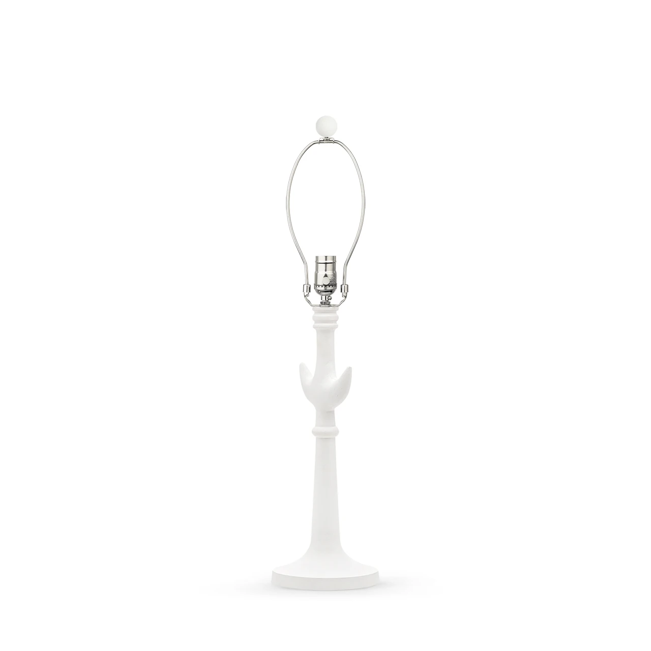 Luna Lamp Without Shade, Plaster White