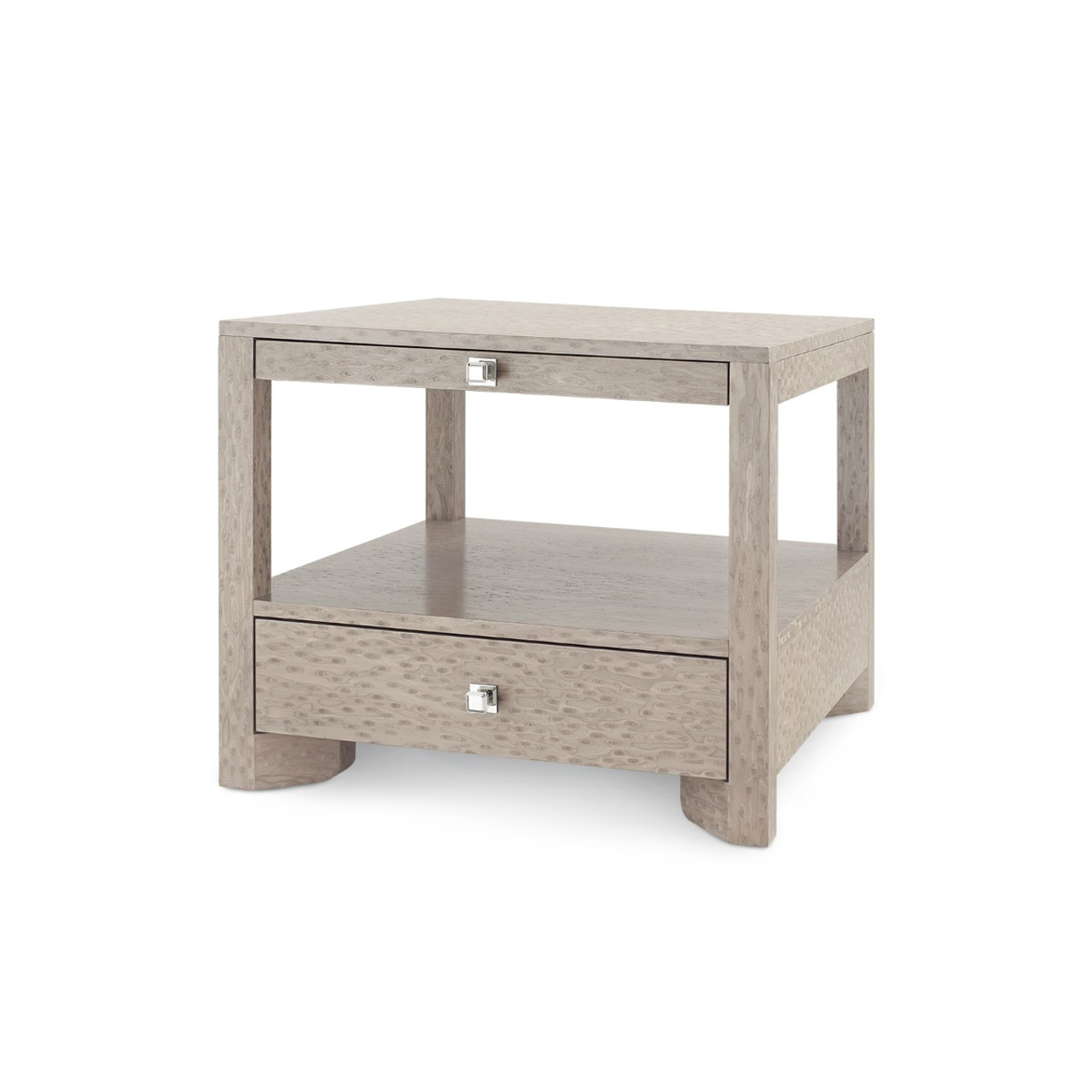 Lugano 1-Drawer Side Table, Taupe Gray