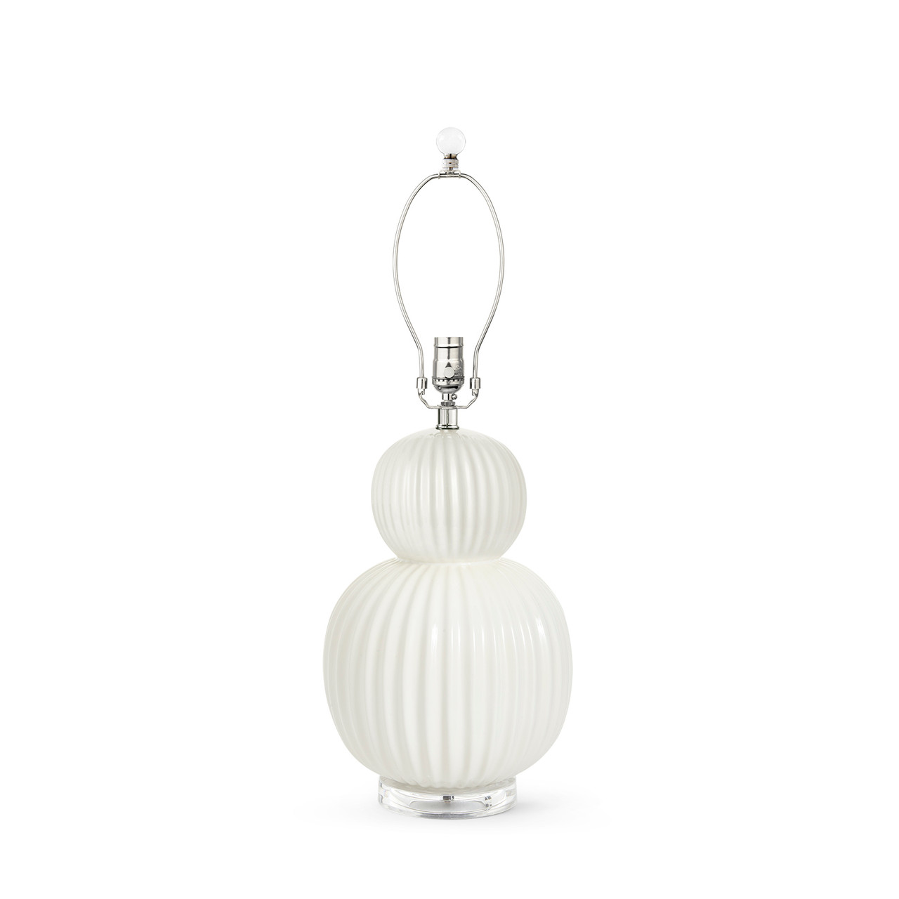 Meridian Lamp Without Shade, White Cloud