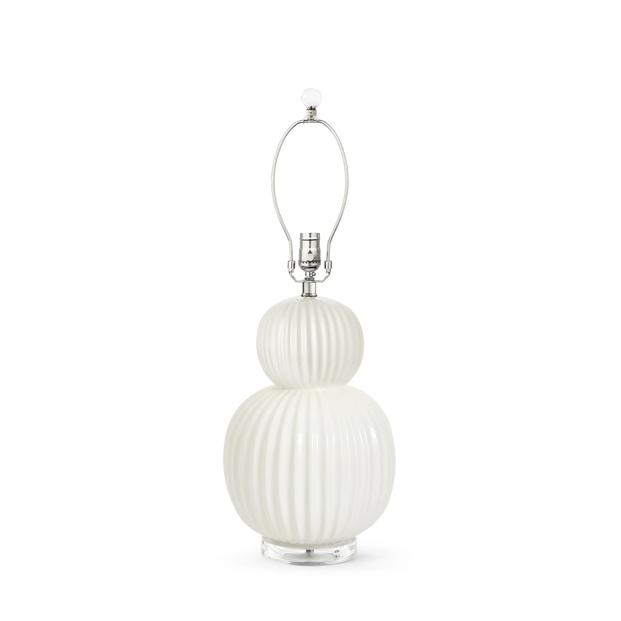 Meridian Lamp Without Shade, White Cloud