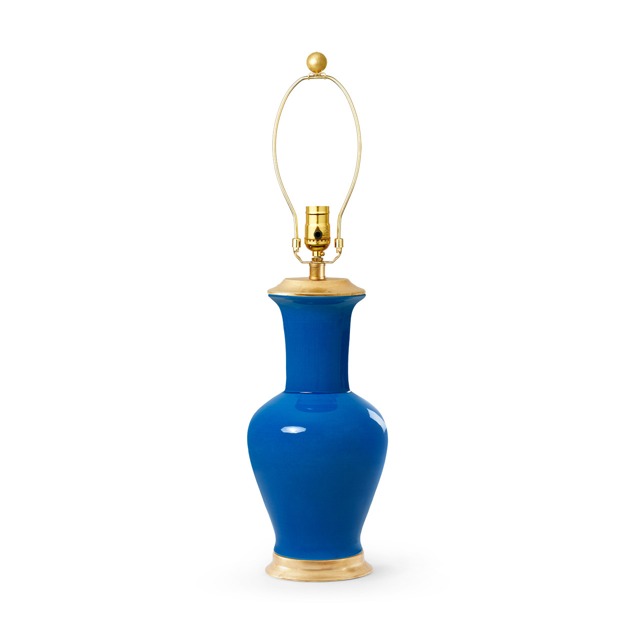 Acacia Lamp Without Shade, Peacock Blue