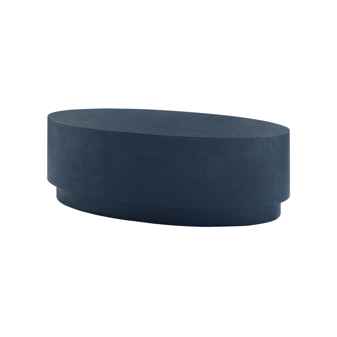 Mila Oval Coffee Table, Blue Steel