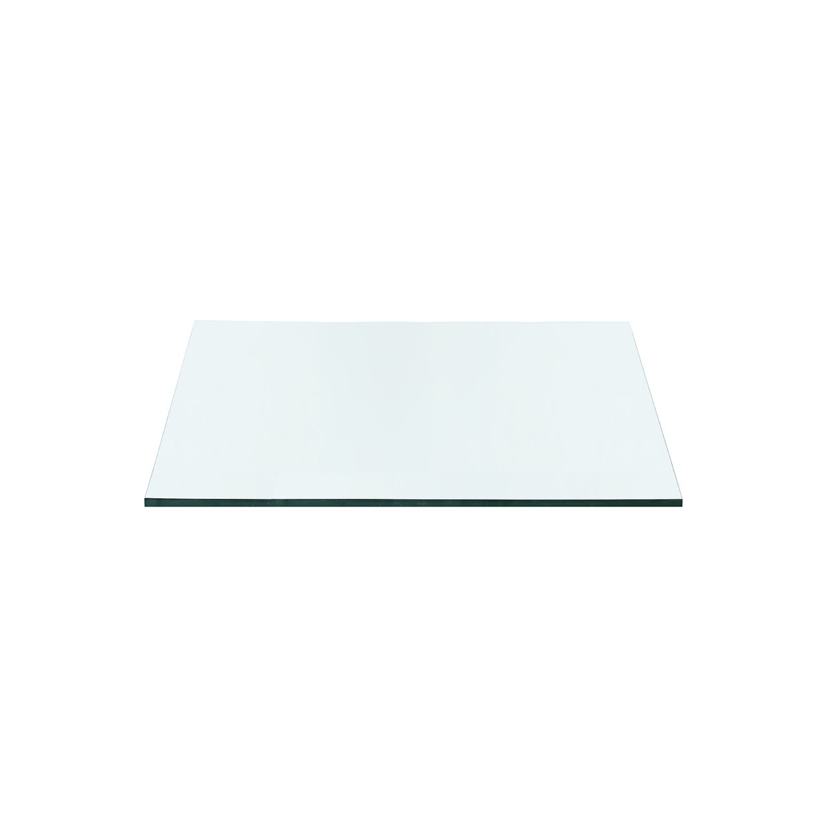 Ming 2-Drawer Side Table Glass Top, Clear
