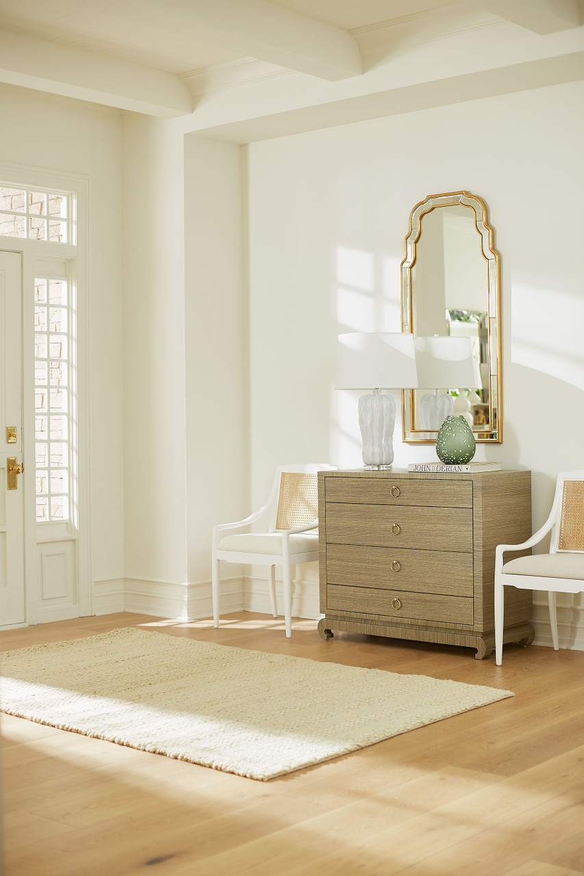 sage green and white dresser SOLD | Mid Century Modern Sage Green Tall Hepplewhite Dresser: Slatted Drawer Fronts