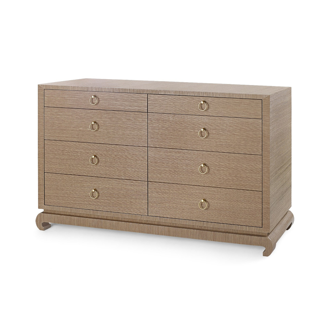 Ming Extra Large  8-Drawer, Flax Brown