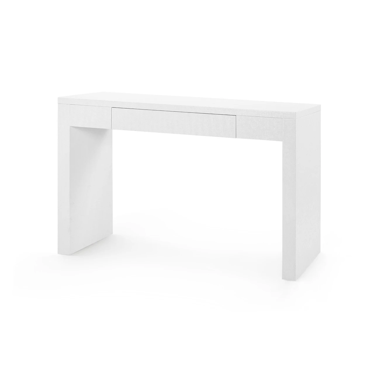 Morgan Grasscloth Console Table, Chiffon White