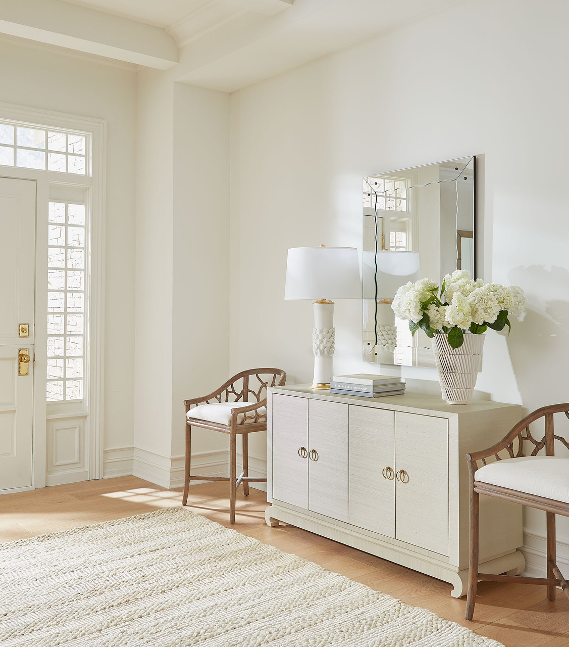 Meredith 4-Door Cabinet, Canvas Cream