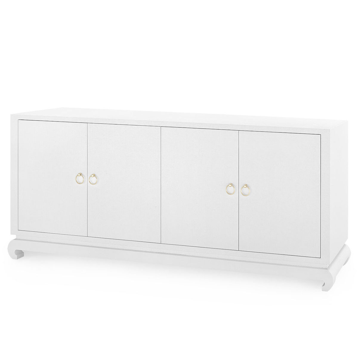Meredith Extra Large 4-Door Cabinet, Chiffon White